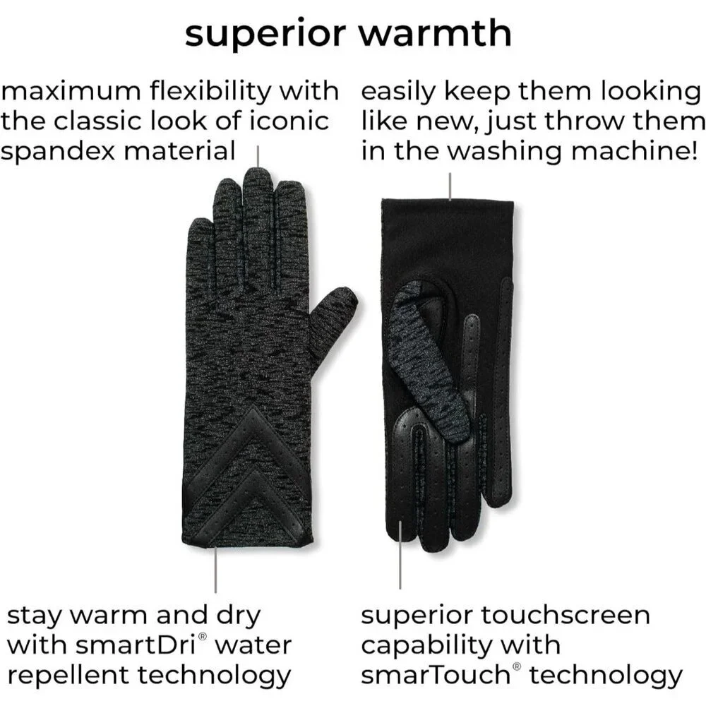 Women's Spandex Gloves Warm Fleece Lining Touchscreen Cold Weather Accessories